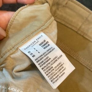 American Eagle khaki skinny pants. Like brand new. Size 6. Next level stretch.